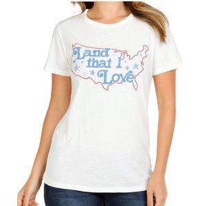 Land That I Love Women’s Americana Graphic Short Sleeve Tee NWOT
